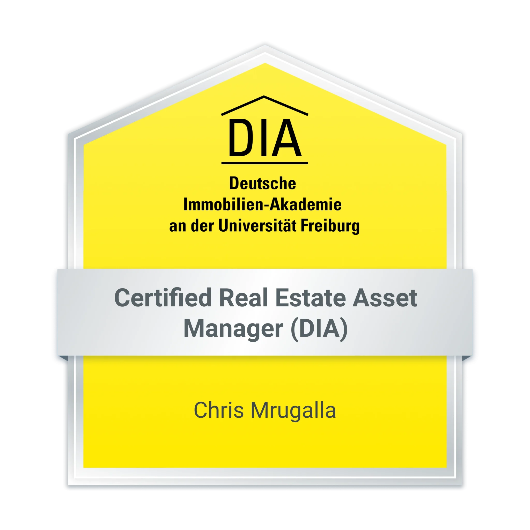 DIA Zertifikat Chris Mrugalla