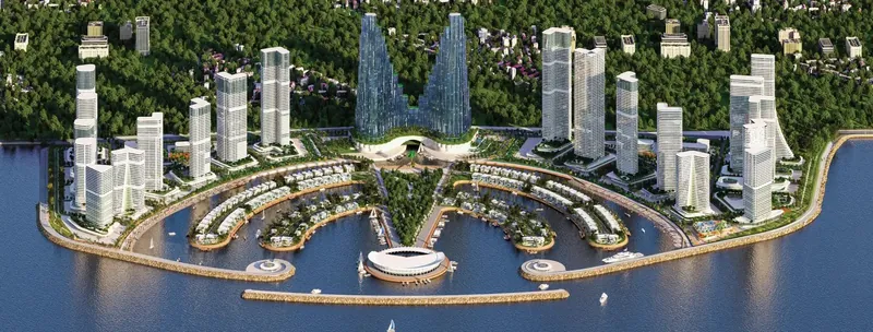 Ambassadori Island Batumi — künstliche Palmeninsel vor der Küste